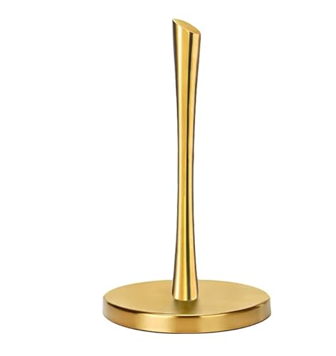 Paper Towel Holder countertop, Free-Standing Kitchen roll Holder for Kitchen Bathroom, Gold Paper Towel Holder Stand Dispenser with Stainless Base Fits Standard (Gold)… Paper Towel Holder countertop, Free-Standing Kitchen roll Holder for Kitchen Bathroom, Gold Paper Towel Holder Stand Dispenser with Stainless Base Fits Standard (Gold)…