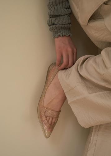 Image of Sleek /Pointed Toe Dress Slip on Jellies, Ballet flats /Jelly Sandal Shoes for Women