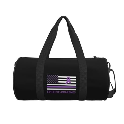 Epilepsy Awareness Convertible Garment Bag with Shoulder Strap, Carry on Garment Duffel Bag for Men Women - Rolling Foldable for Travel Luggage Bags (Black)2