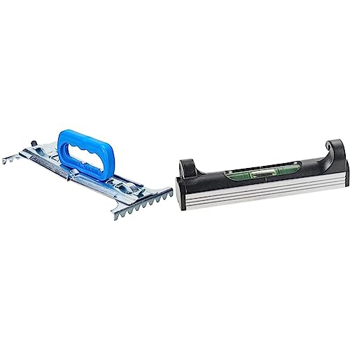 BGS 3231 | Fliesen-Tragegriff/Plattenheber | 300-500 mm & kwb Schnur-Wasserwaage für Richtschnüre/Maurerarbeiten und Pflaster-Arbeiten