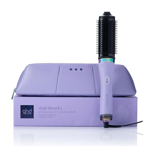 ghd - Brosse soufflante ghd Duet Blowdry - Brosse 2-en-1 (Violette) - Sèche et coiffe Sans Dommage - Brushing Facile à la maison - Tous types Cheveux - S'utilise sur cheveux mouillés et secs