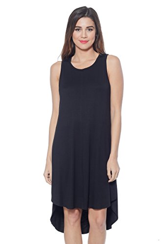 Womens Midi Tunic Dress, Casual Summer Lightweight Sleeveless Tunic W/Keyhole (S-XL)