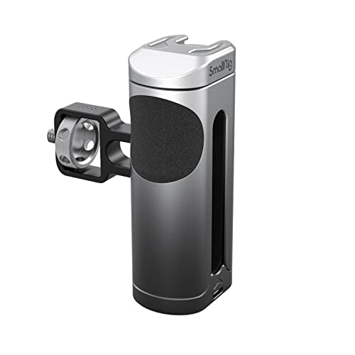 SMALLRIG Mini Side Handle for Phone Cage Smartphone Video Rig with 1/4''-20 Threads and Cold Shoe, Up and Down Adjustable - 3894