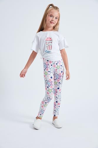 LUOUSE Multipack Cute Printed Girls Stretch Leggings Ankle Length 4-13 Years4