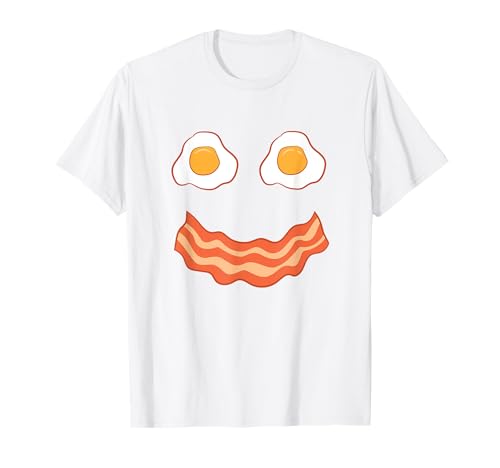 Huevo y tocino Huevo y tocino cara Desayuno de brunch Camiseta
