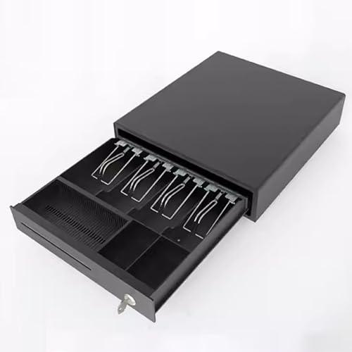 CXGFRGH Cassetto portadenaro per supermercati, Cassetto for Contanti POS Nero Resistente, Vassoio for Rimovibile, cassetto for registratore di Cassa in Cartone