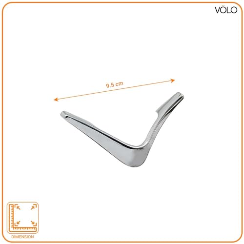 Image of VOLO V knobs for Drawers and cabinets for Home /Kitchen /Offices and Hotels - Versatile Solution for Home, Hotel, and Office Doors (Chrome (CP), 4)