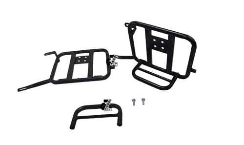 Image of G-GANRAZO Black Premium Saddle Stay /Luggage Carrier /Mounting Heavy Duty /Black Power Coated /Rust Protection Pair Right & Left Compatible with Royal Enfield Hunter 350 All Models
