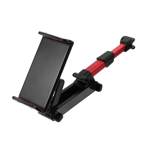 BRIGHTFUFU Car Rear Cell Phone Tablet Holder for Mobile Phone Aluminum Alloy Foldable Design for Car Auto L074b Red