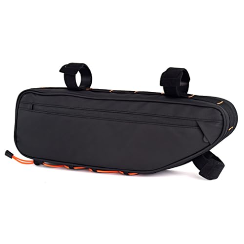 XIAOQENAN 防水サイクリングパック 取り外し可能な取り付けストラップ付き バイクフレームマウントストレージバッグ バイクアクセサリーポーチを素早くリリース。