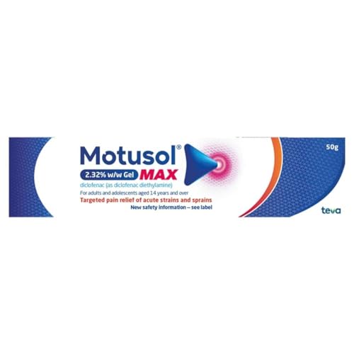 Motusol Max 2.32% w/w Gel 50g Targeted Pain Relief of Joints & Muscles in Acute strains & sprains