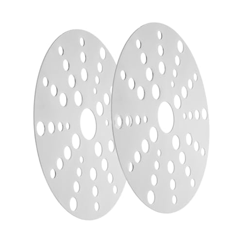 EPIGEIST 2 Piezas Placa Conductora de Calor de Acero Inoxidable con Orificios de Unidades para Estufa de Gas y Adaptador para Inducción Difusor Térmico Resistente y Duradero para