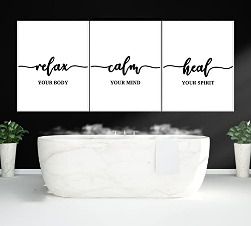 Minimalist Style 3 Pieces Relax Posters Prints Massage quotes Wall