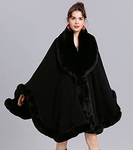 Elegant Faux Fox Fur Collar Knitted Cardigan Shawl Bride Wedding Party Shawl Cloak Coat2