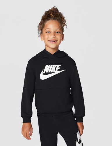 Image of Nike Kids' Sportswear Club Fleece Pullover Hoodie and Joggers 2-Piece Outfit Set (Large Swoosh Logo)