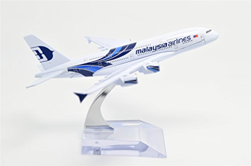 Tang Dynasty(Tm) 1:400 16Cm Airbus A380 New Painting Malaysia Airlines Metal Airplane Model Plane Toy Plane Model #TOP4