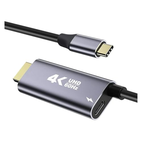 1.8M USB-C - HDMI �P�[�u�� (4K 30Hz/60Hz�APD 100W �[�d) �f�B�X�v���C/�X�C�b�`/TV/�d�b/���b�v�g�b�v/�^�u���b�g�Ɏg�p�\(4K60Hz)