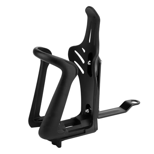 WODHMIEY Soporte para botellas de bebidas, soporte para botellas de bicicleta, jaula, base de aleación de aluminio y acero inoxidable, para moto Mountain Road Riding, negro, Negro , Rückspiegel