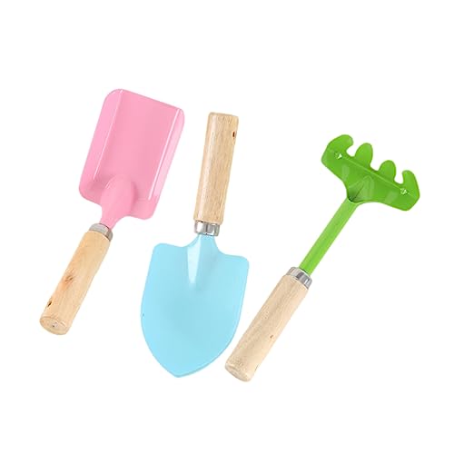 Kisangel 6pc Kids Tools Mini Metal Trowel Rake Shovel Safe Toys for Boys Girls Random Color