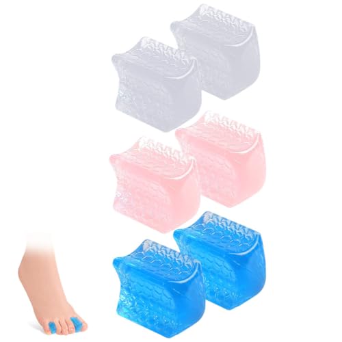 HOODANCOS 6Pcs Toe Separators for Transparent Foot Protectors Toe Isolation and Pedicure Separators Gel Toe Spacers for Bunion Relief