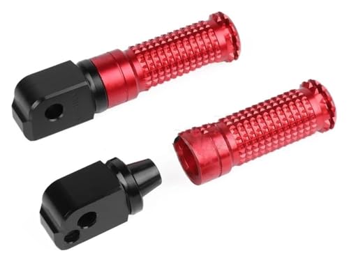 Repose pieds arrière moto rouge idéal pour les balades en duo sur R Nine T R1250RS