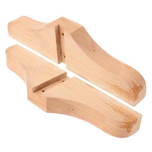 ABOOFAN Lot de 2 Pieds de Support pour Paravent Japonerie en Bois Naturel, Socles Fixes Pliables sans Peinture, Base de Partition Multifonctionnelle pour Hôtel, Bureau...
