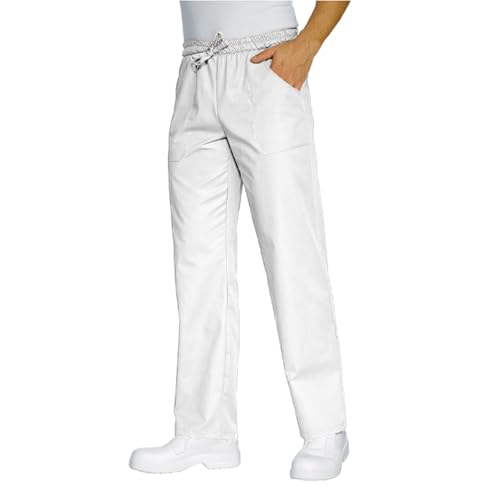 fratelliditalia.org Pantalon de Travail avec élastique et Lacet, fabriqué en Italie, esthéticienne infirmière, Personnalisable avec Votre Logo