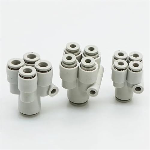 Conector neumático de cinco vías con diseño de cuatro vueltas PRG12-8 4