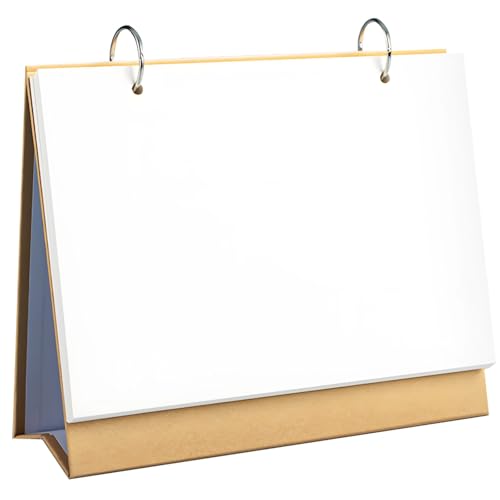 Sacolin Blank Desk Calendar, 30 Sheets Sketch Paper (8.3X3X6.7 in),