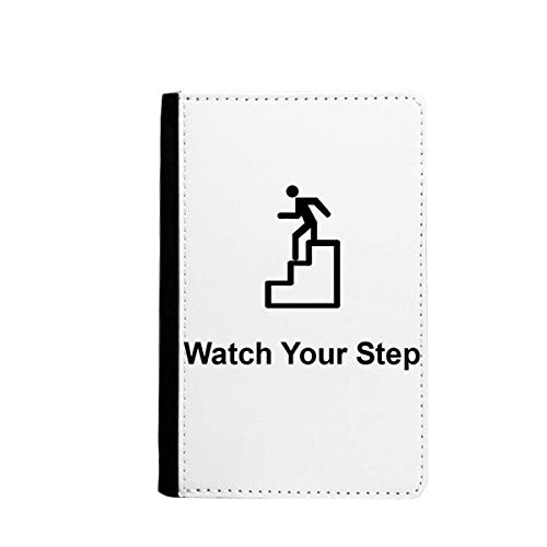 Étui portefeuille de voyage Watch Your Step noir avec rangement billet d'avion