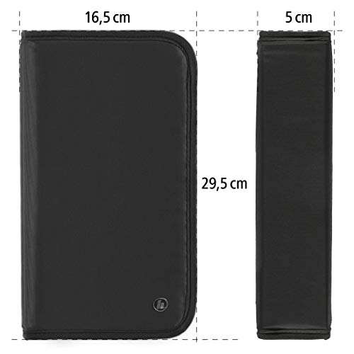 Hama CD Tasche für 64 Discs/CD/DVD/Blu-ray (Mappe zur Aufbewahrung, platzsparend für Auto und Zuhause, Transport-Hüllen) Schwarz