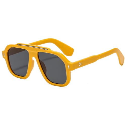 Lunettes de soleil rétro léopard pour femmes punk UV400 orange et noir