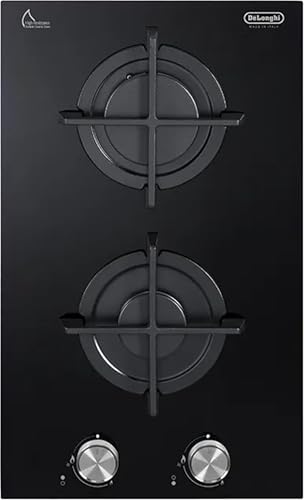 NSL230NC - Cocina de gas (2 fuegos, 30 cm), color negro