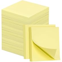 Mini Skater Light Yellow Kraft Paper Sticky Notes 3inch Square Self-Stick Blank Book Tabs Paper Markers Sticky Notes Pad Index Sticker for Home Office Remark Planner 18