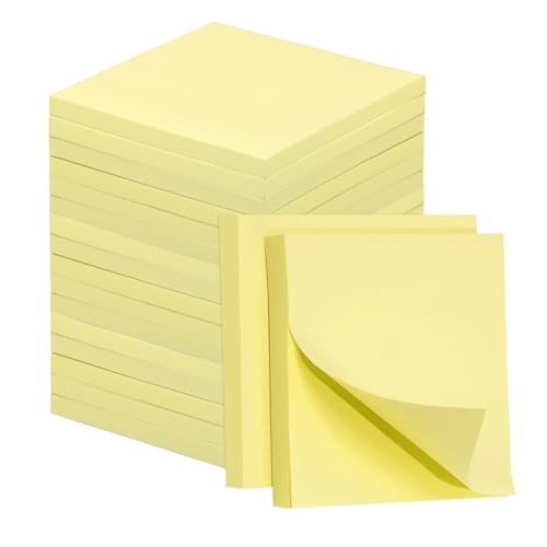 Notes adhésives carrées Mini Skater en papier kraft jaune clair pour organisation