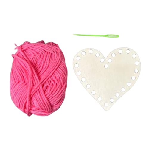 Base de madera sin terminar para tejer, juego de fondo de madera en forma de corazón para tejer manualidades, decoraciones creativas hechas a mano en forma de corazón para bordado hecho a mano,