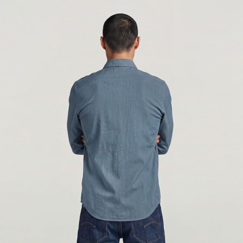 G-STAR Men's Marine Slim Long Sleeve Shirt Blau (Grit Gd D24963-D454-J323) XL – Ansicht 2