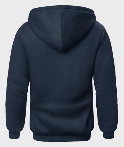 Image of SCODI Hoodies for Men Heavyweight Fleece Sweatshirt - Full Zip Up Thick Sherpa Lined Hooded Sweatshirts