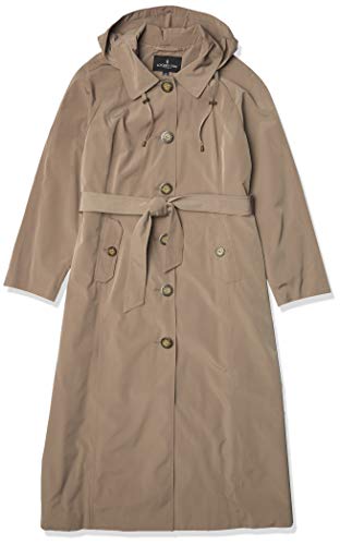 London Fog Women's Long Single Breasted Trench Coat, Vintage Khaki, 14