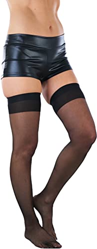 Image of ToBeInStyle Women's Seamless Thigh High Nylon Stocking With Opaque Band