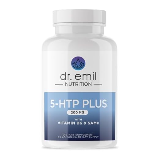 DR EMIL NUTRITION 200 MG 5-HTP Plus Formula for Mood, Stress, and Sleep - 60 Vegan Capsules, 30 Servings