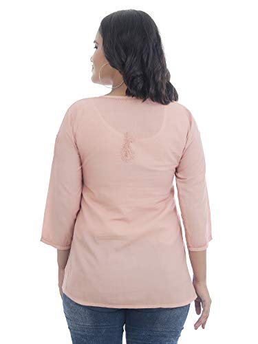 Image of Sanvi Colections Hand Embroidered (Lucknowi Chikankari) YOG luppi Short top Kali Pattern for Women A095