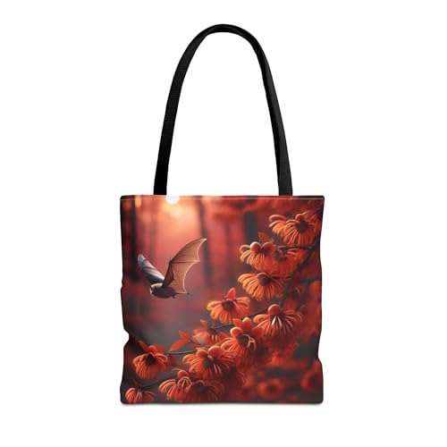 Bat Flying Past Witch Hazel Tote Bag - Premium Bag with Reinforced Stitching