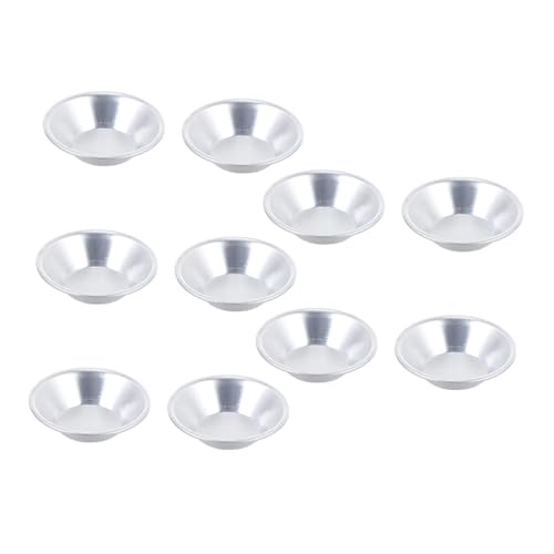 Toyvian 10個 アルミ合製タルトパン ベーキングモールド エッグタルト型 耐久性と錆びにくい素材 家用おや パーティー お茶会に