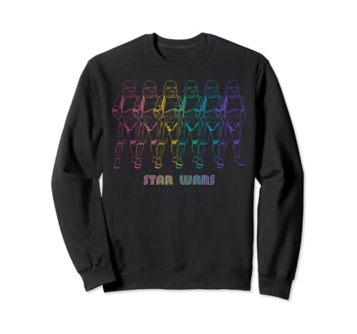 Sweatshirt Star Wars Stormtroopers arc-en-ciel pour fan de pop culture
