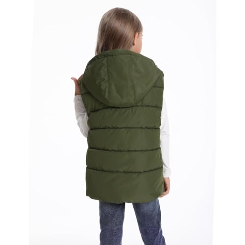 Girls Puffer Vest Lightweight Zip Up Sleeveless Hooded Kids Winter Coat Thermal Preppy Solid Fall Boys Down Jacket3