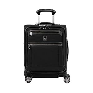 Travelpro Platinum Elite Carry-on Rolkoffer met Zachte Buitenkant en 4 Wielen 55x40x20 cm Uitschuifbaar Handvat, Duurzaam 39 liter Magnetische Draaiende Wieltjes Handbagage Zwart 10 Jaar Garantie