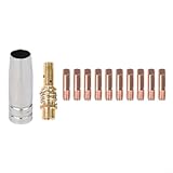 Photo Gallery urpizy set di accessori per saldatura da 12 pezzi, con ugello a gas, diffusore di contatto, 0,8/1,0 mm, compatibile con torcia per saldatura mb15 ak15 mig mag, set di parti di usura professionale (1,0 Photo Gallery urpizy set di accessori per saldatura da 12 pezzi, con ugello a gas, diffusore di contatto, 0,8/1,0 mm, compatibile con torcia per saldatura mb15 ak15 mig mag, set di parti di usura professionale (1,0