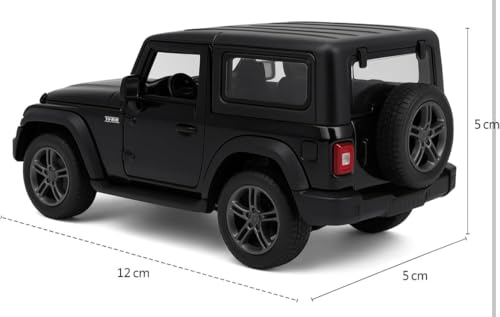 Image of 1:32 Scale DieCast Metal Pull-Back Action Openable Doors 4x4 Thar /Jeep Premium Car Toy with Lights and Music for Kids Realistic Miniature Model Gift 2+yrs Girls Boys (Red Thar /Jeep)