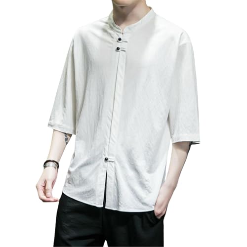 Chemise de plage homme style chinois pour des vacances rétro et décontractées